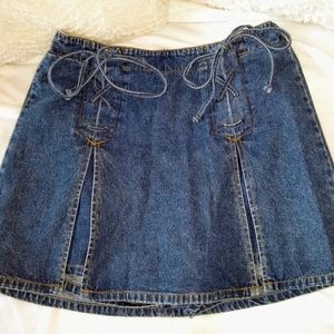 Vintage Jean Mini Skirt/Skort